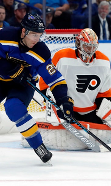 Neuvirth makes 33 saves as Flyers blank Blues 2-0